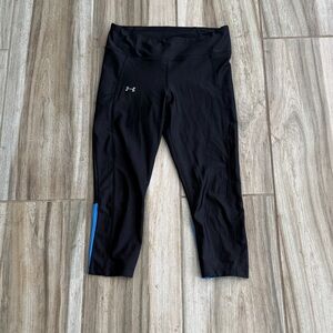 Under Armour Black Leggings with Blue Highlights
